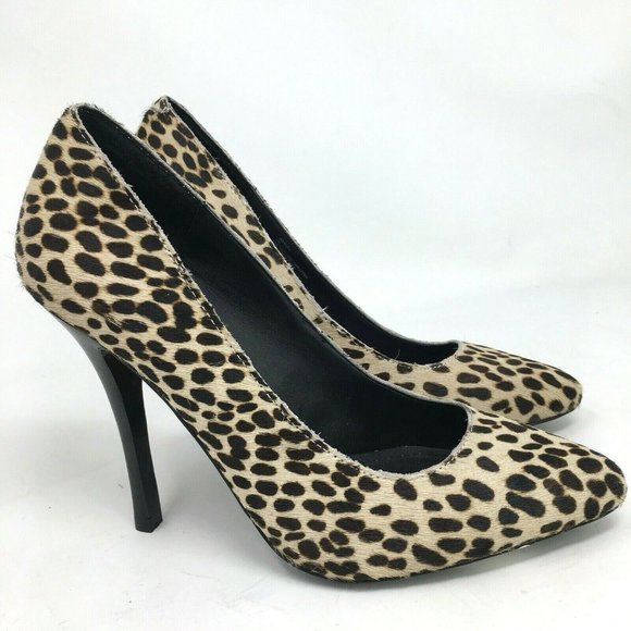 Steve Madden Calf Hair Stiletto Heels Intrud-L Animal Print NWOT sz 7 Sexy - Picture 1 of 6
